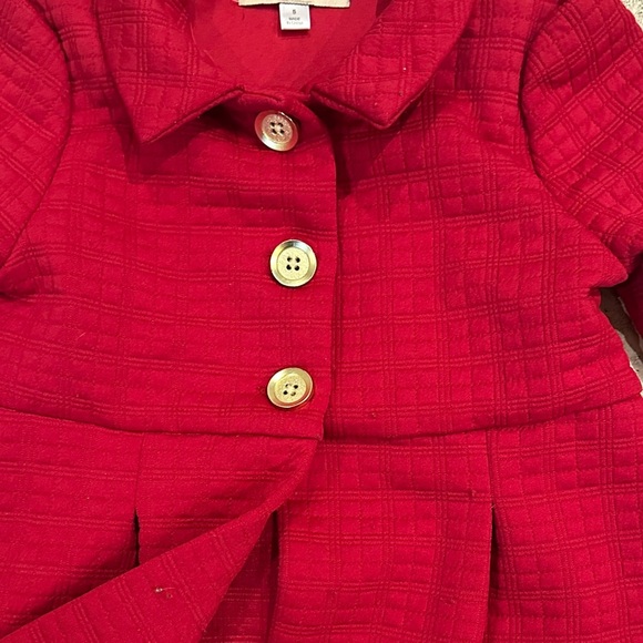Stylish Kids' Red Pea Coat - Picture 5 of 5